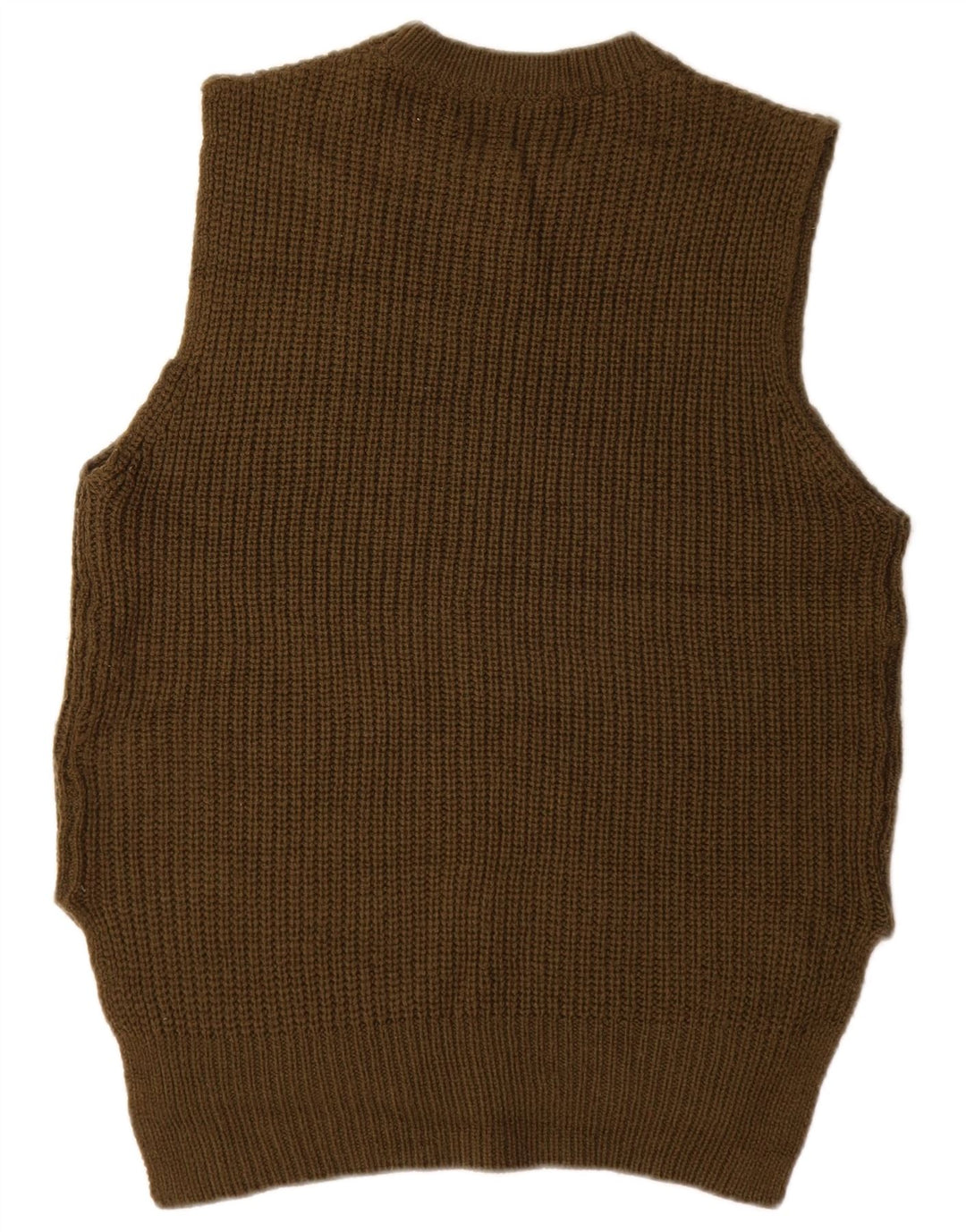 Marks & Spencer Damevest Tank Top UK 12 Medium Khaki Acrylic