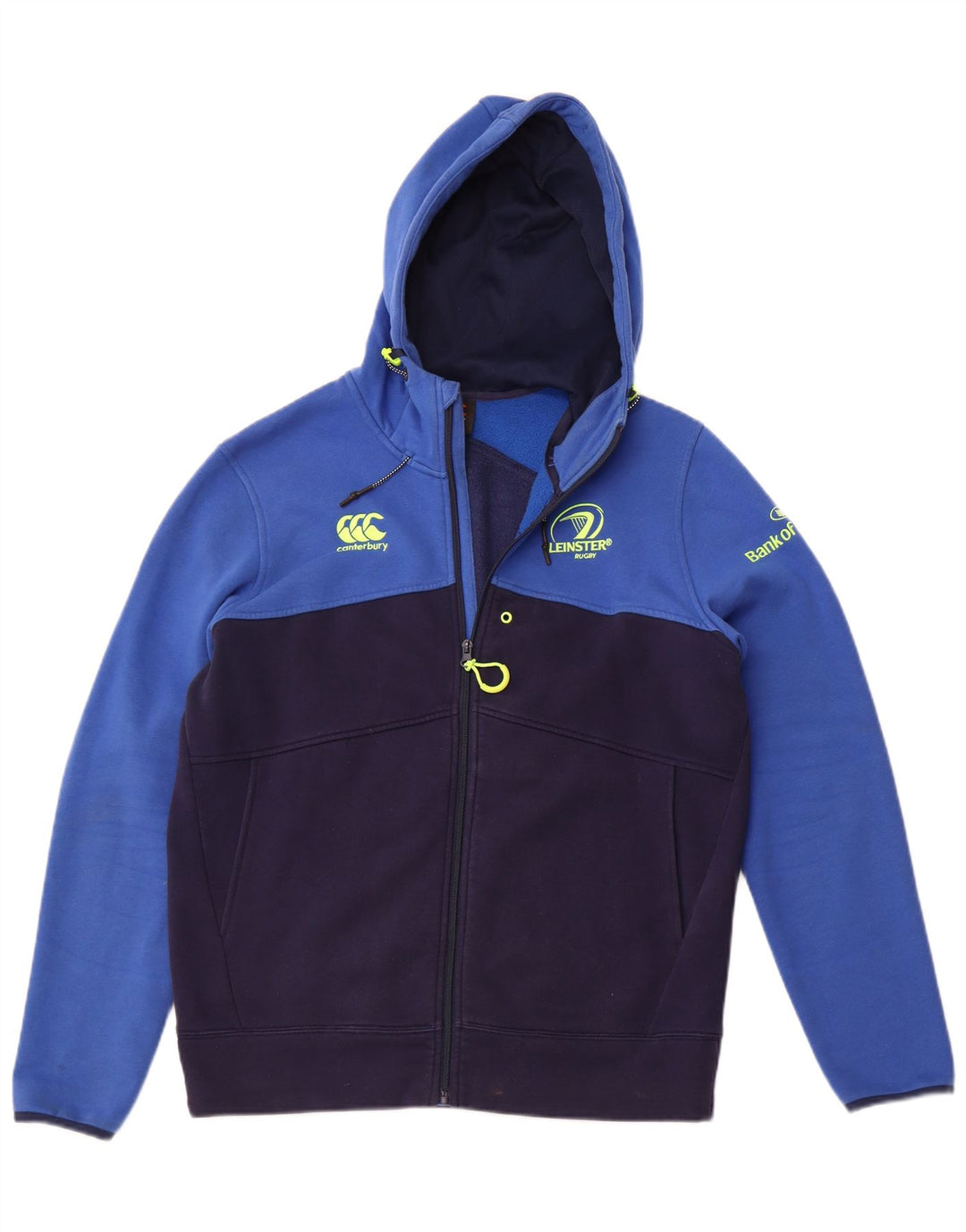 CANTERBURY Herre Leinster Rugby hættetrøje med lynlås Stor blå farveblok
