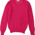 BENETTON Womens Boat Neck Jumper Sweater UK 12 Medium Pink Vintage Benetton and Second-Hand Benetton from Messina Hembry 