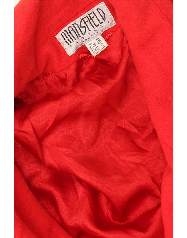 Mansfield Dame Oversized Dobbeltradet Frakke UK 14 Large Red
