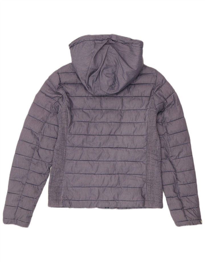 SUPERDRY Polstret hættejakke til kvinder UK 12 Mellem marineblå polyester