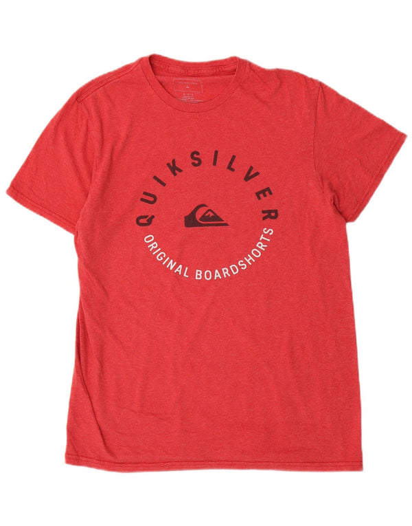 Quiksilver Herre Regular Fit Grafisk T-shirt Top Medium Rød Bomuld