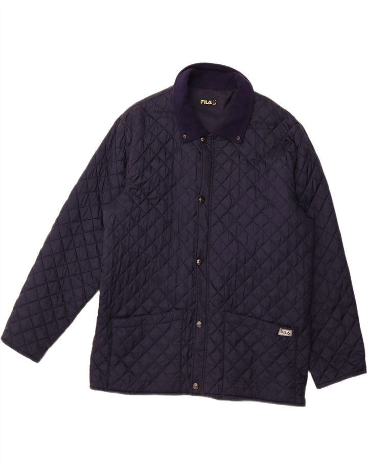 FILA Quiltet jakke til mænd UK 44 2XL Marineblå polyamid