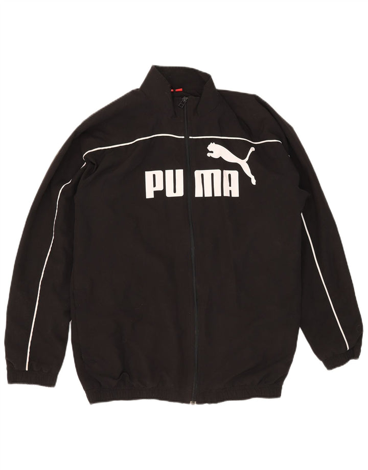 Puma drenge grafisk træningsdragt topjakke 15-16 år sort polyester