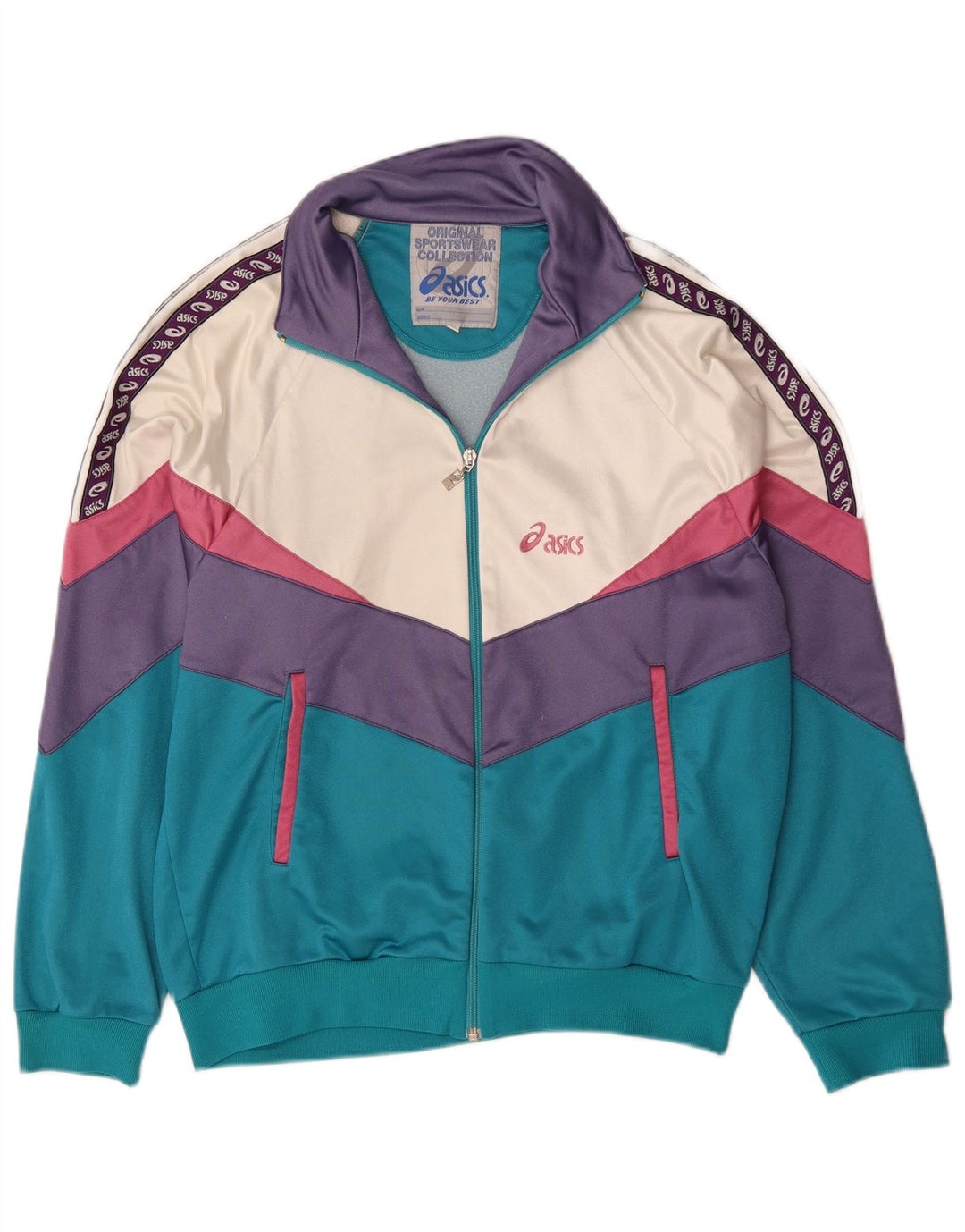 Asics Herre Grafisk træningsdragt Topjakke IT 52 Stor Grøn Colourblock