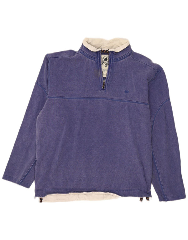 Besætningstøj Herre sweatshirt med lynlåshals XL blå bomuld
