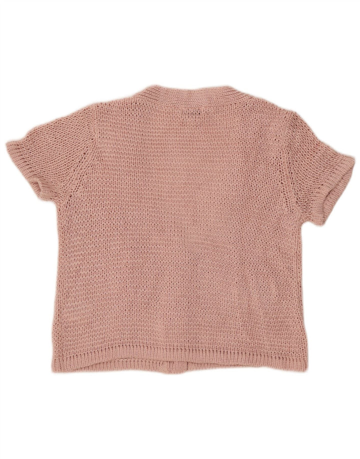 AMY VERMONT Oversized kortærmet cardigan sweater til kvinder UK 20 2XL Pink