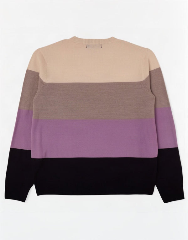 Marks & Spencer Dame Boat Neck Jumper Sweater UK 14 Large Multicolor