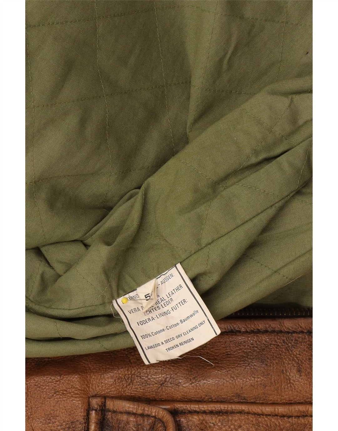 Vintage herre læderjakke IT 56 2XL Brun