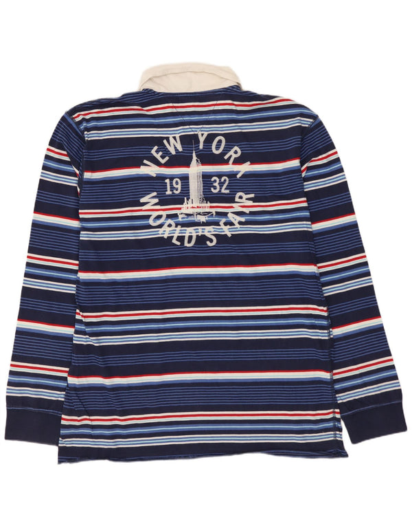 TOMMY HILFIGER Grafisk rugby poloshirt til mænd XL marineblå stribet