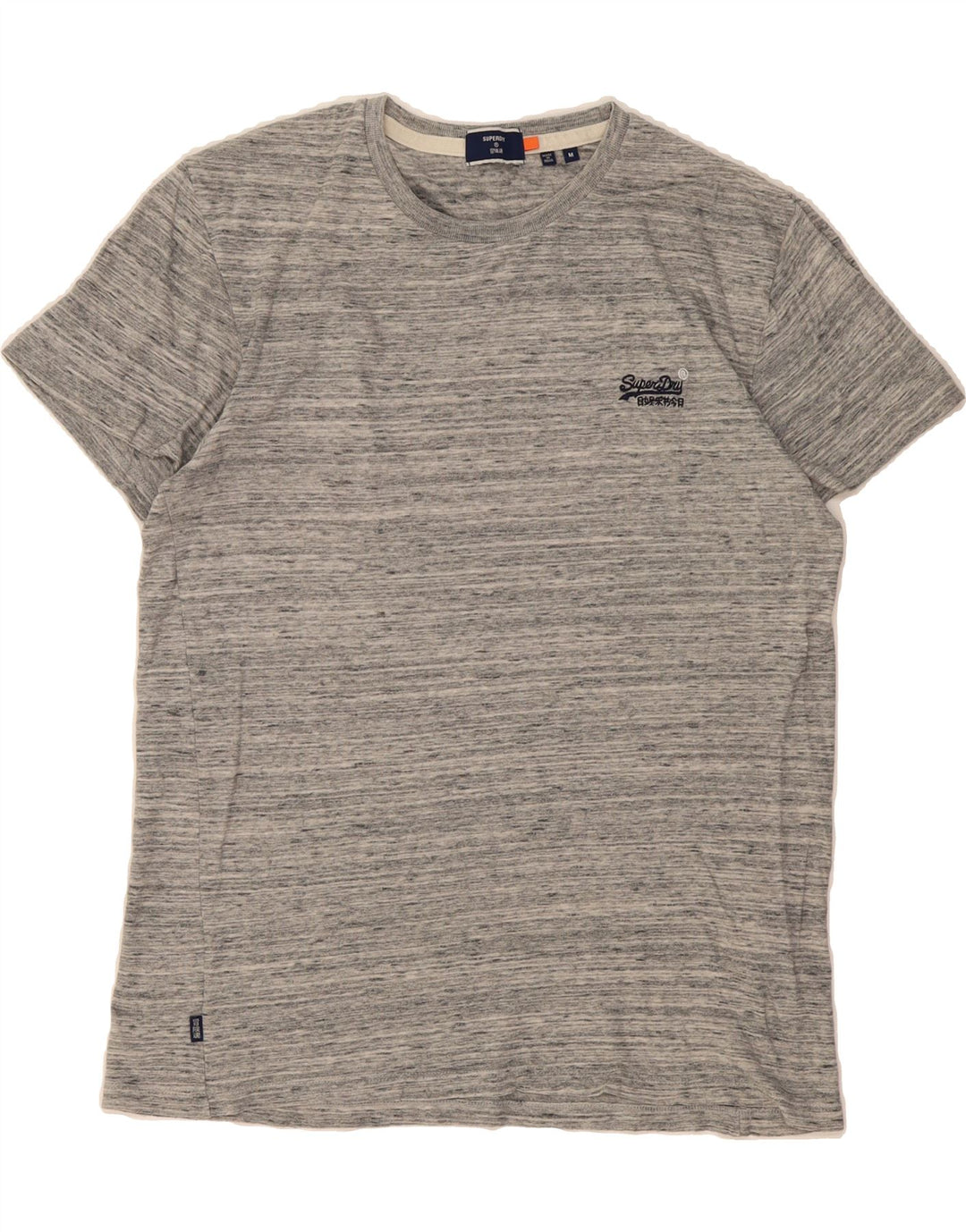 SUPERDRY Mens T-Shirt Top Medium Grey Flecked Cotton Vintage Superdry and Second-Hand Superdry from Messina Hembry 