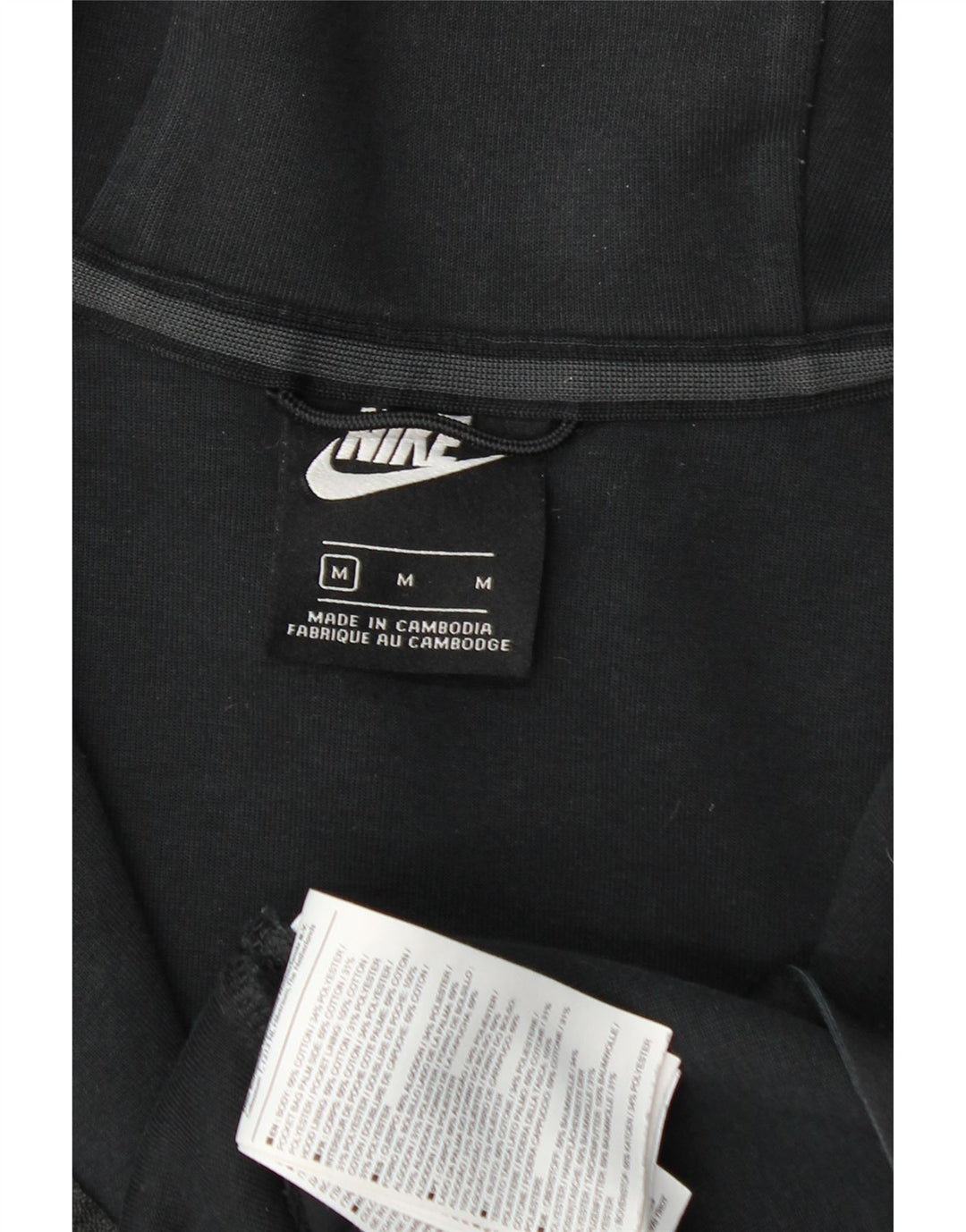 Nike hættetrøje med lynlås til mænd mellem sort bomuld