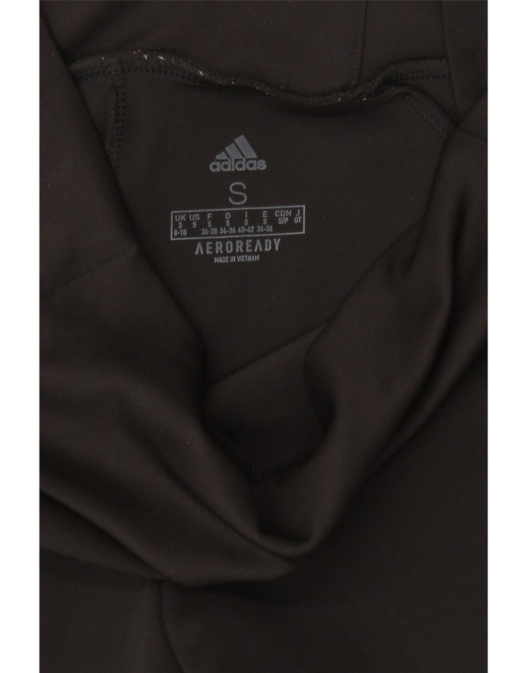 ADIDAS Womens Aeroready Crop Leggings UK 8/10 Small  Black Polyester Vintage Adidas and Second-Hand Adidas from Messina Hembry 