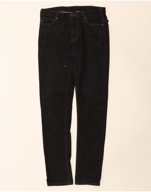 EMPORIO ARMANI Womens Skinny Jeans W28 L32 Black Cotton