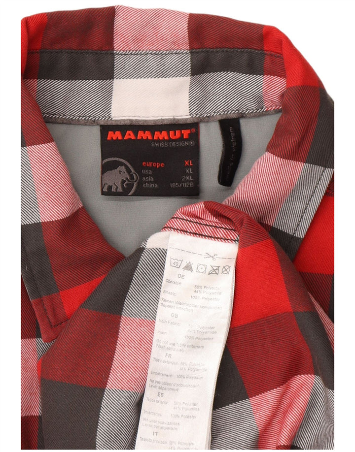 Mammut Flanellskjorte til mænd XL Rødternet polyester