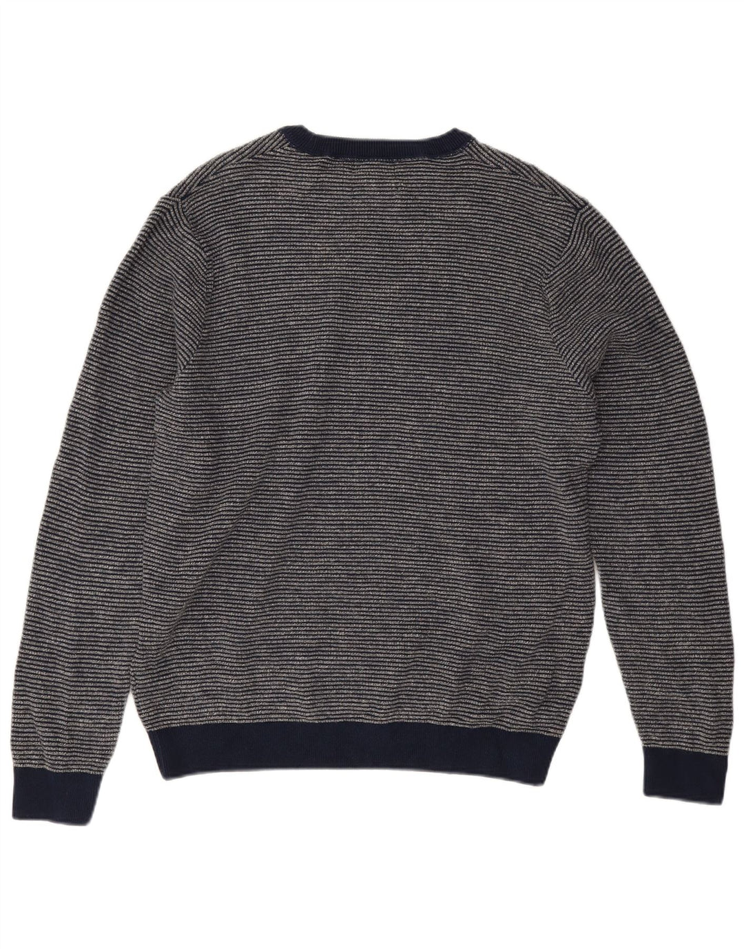 Marks & Spencer Herre sweater med rund hals, stor marineblå nålestribe