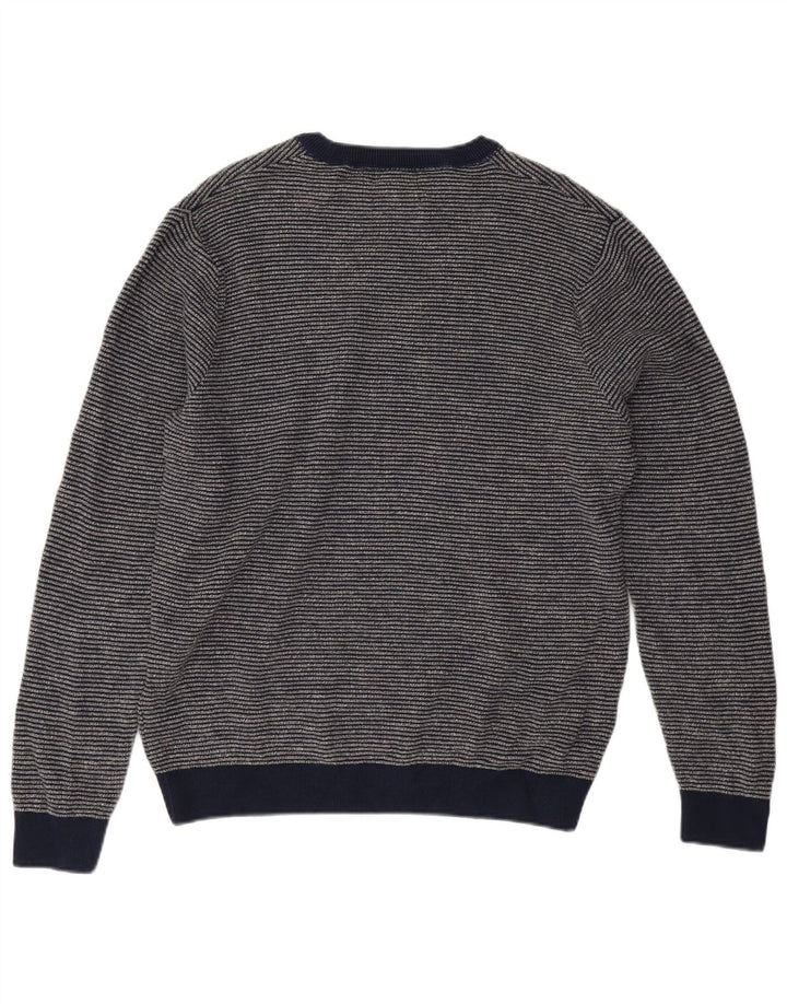 Marks & Spencer Herre sweater med rund hals, stor marineblå nålestribe