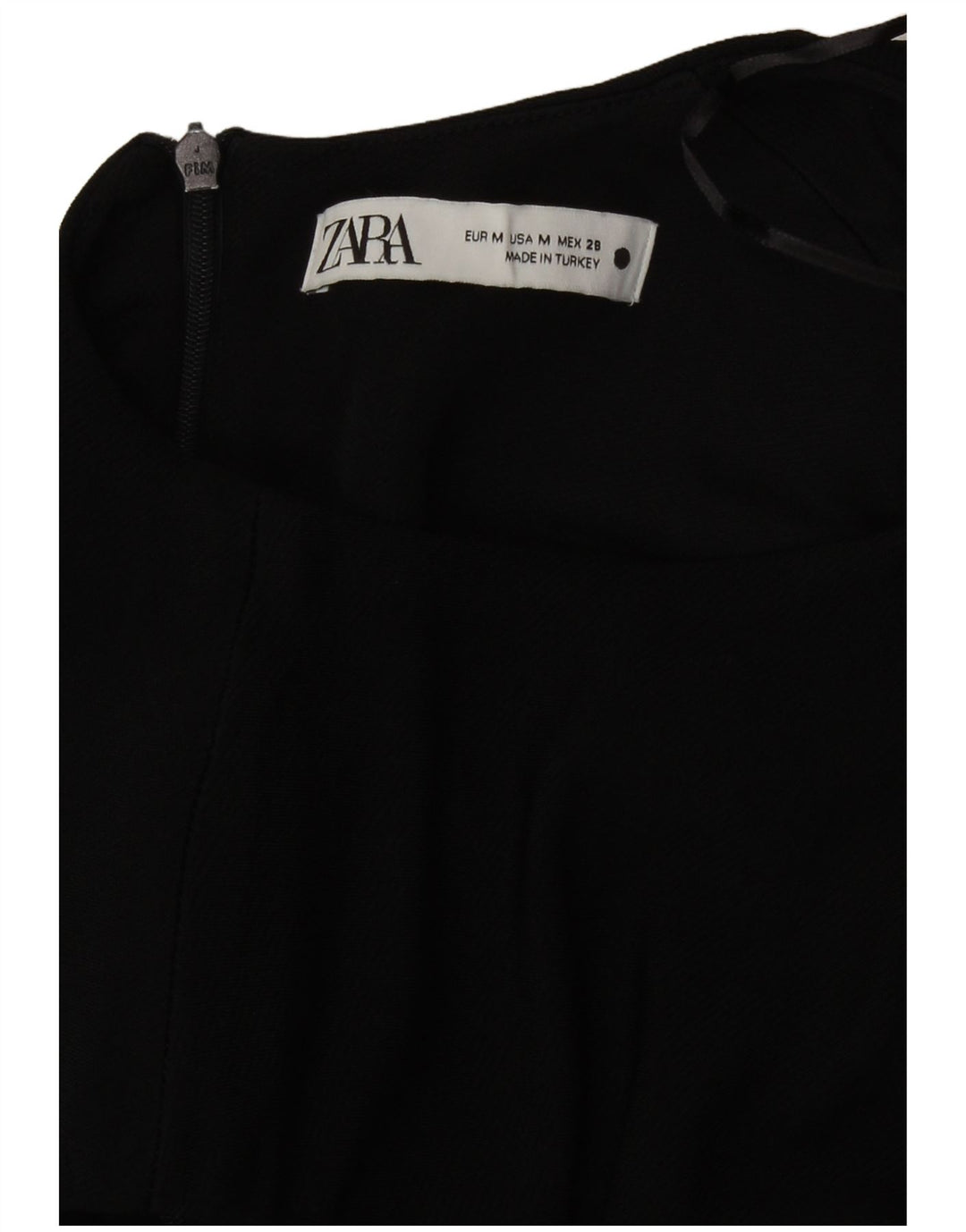 Zara Dame ærmeløs Maxikjole UK 12 Medium Black Viscose