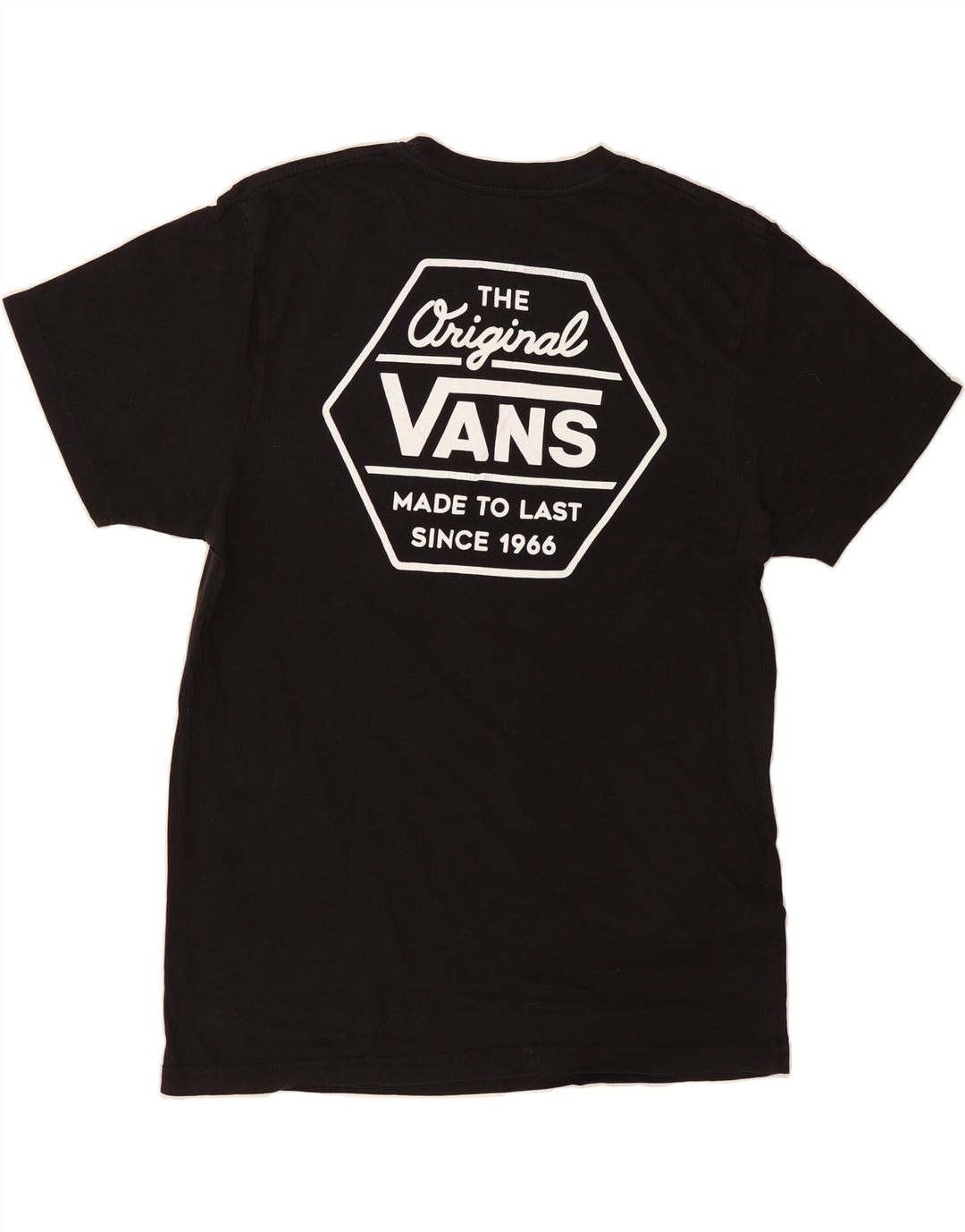 VANS Mens Custom Fit Graphic T-Shirt Top Medium Black Cotton Vintage Vans and Second-Hand Vans from Messina Hembry 