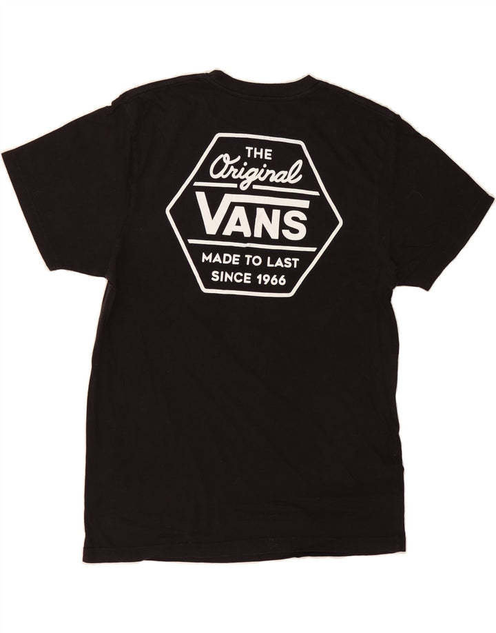 VANS Mens Custom Fit Graphic T-Shirt Top Medium Black Cotton Vintage Vans and Second-Hand Vans from Messina Hembry 