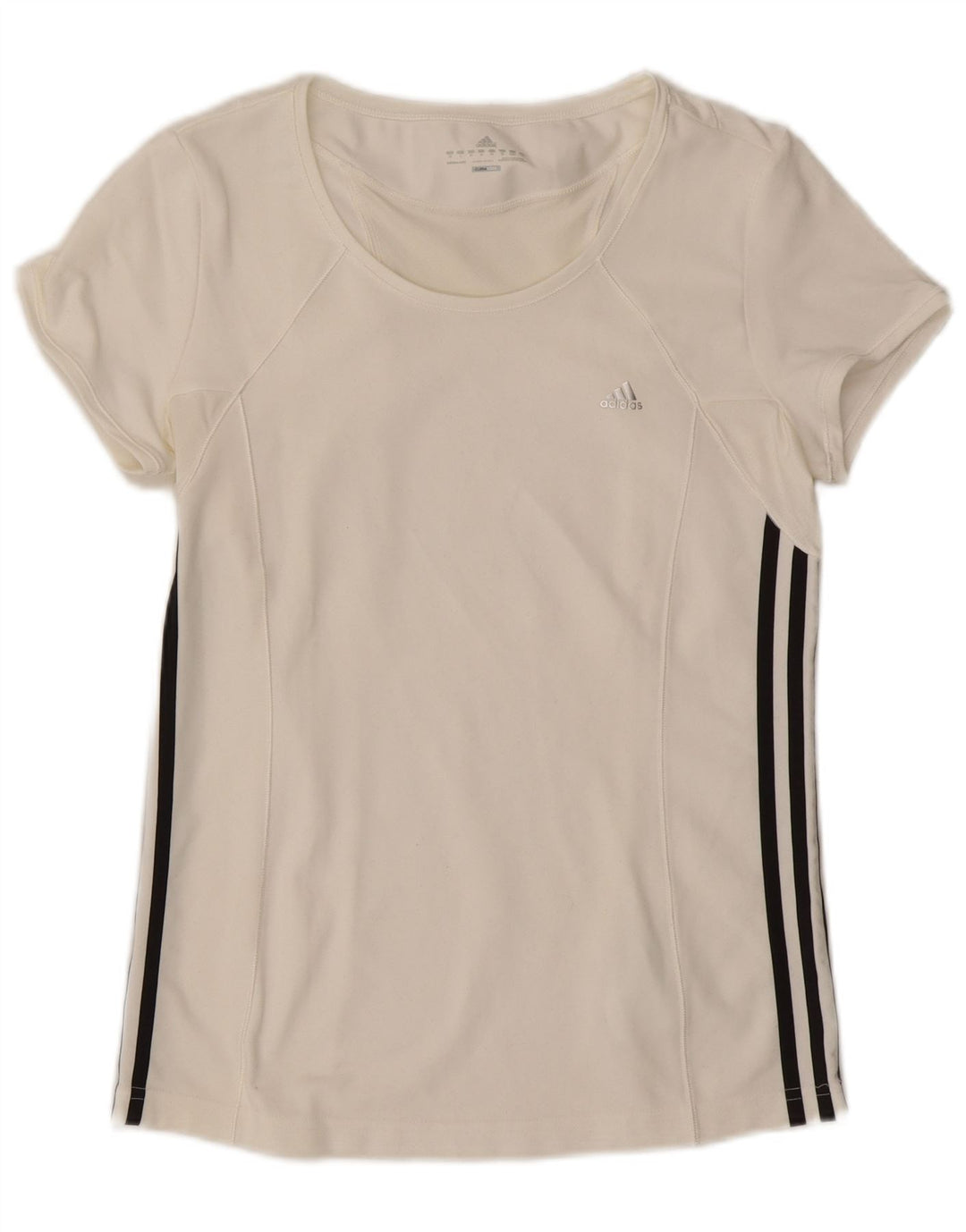 Adidas Dame T-Shirt Top UK 18 XL Hvid Polyester