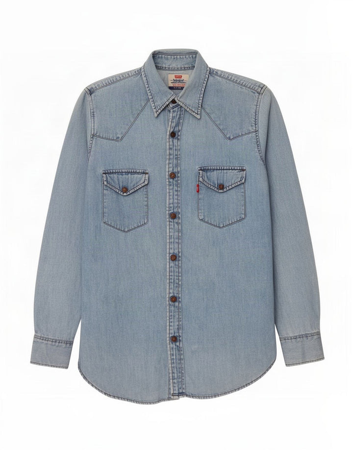 Levi's herreskjorte mellemblå bomuld