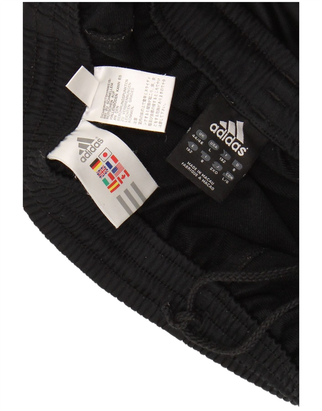 ADIDAS Mens Tracksuit Trousers UK 44/46 Large  Black Polyester