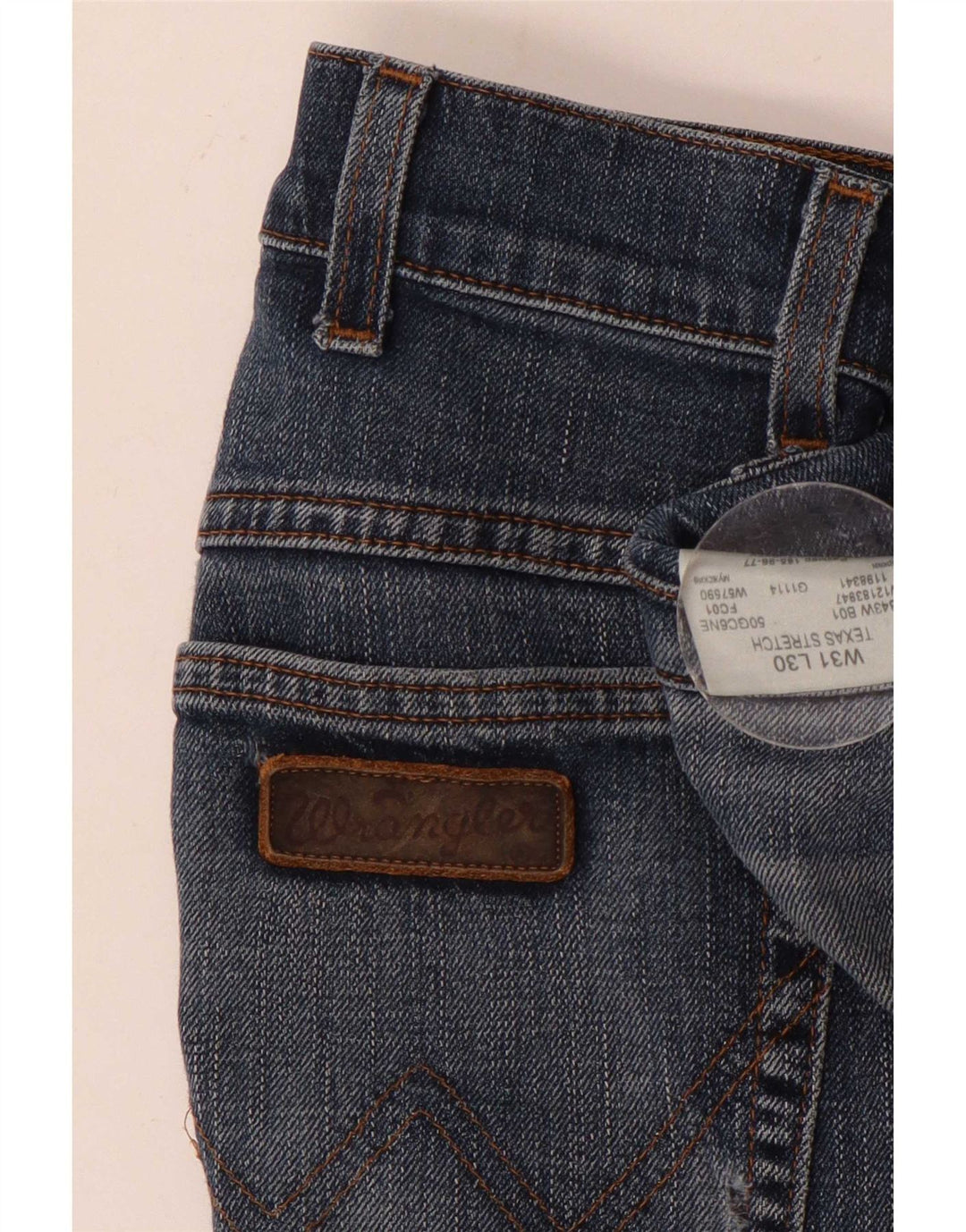 Wrangler Herre Texas Stretch Straight Jeans W31 L30 Blå Bomuld