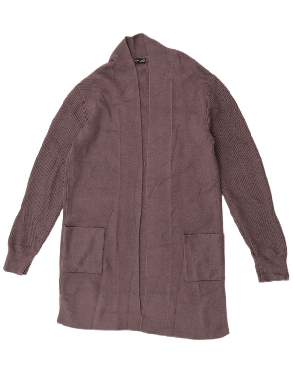 Marks & Spencer Womens Longline Cardigan Sweater UK 10 Small Purple