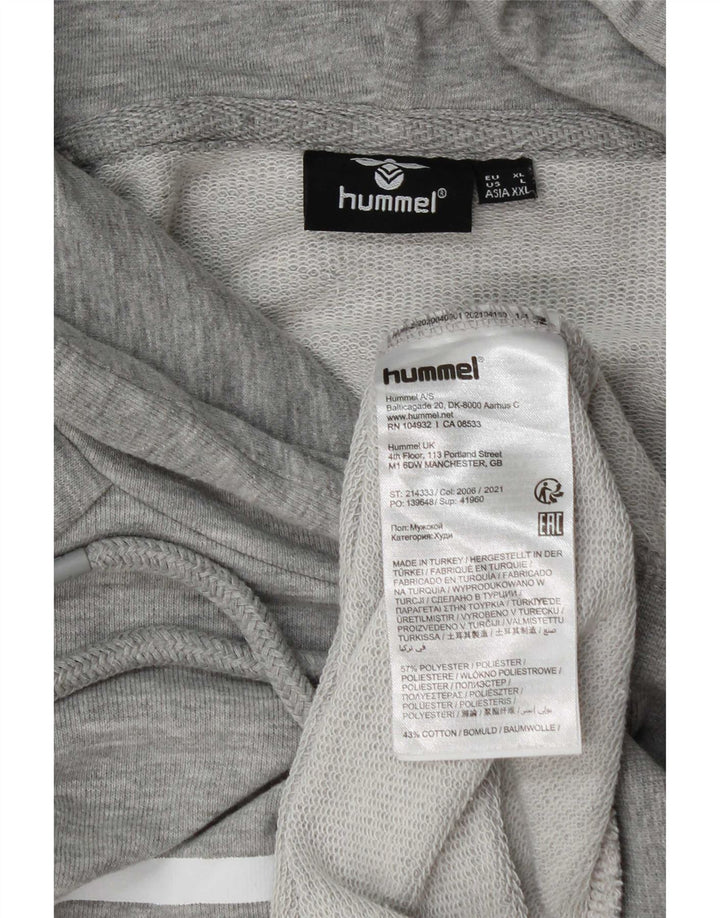 Hummel Herre grafisk hættetrøje XL Grå Flecked Polyester