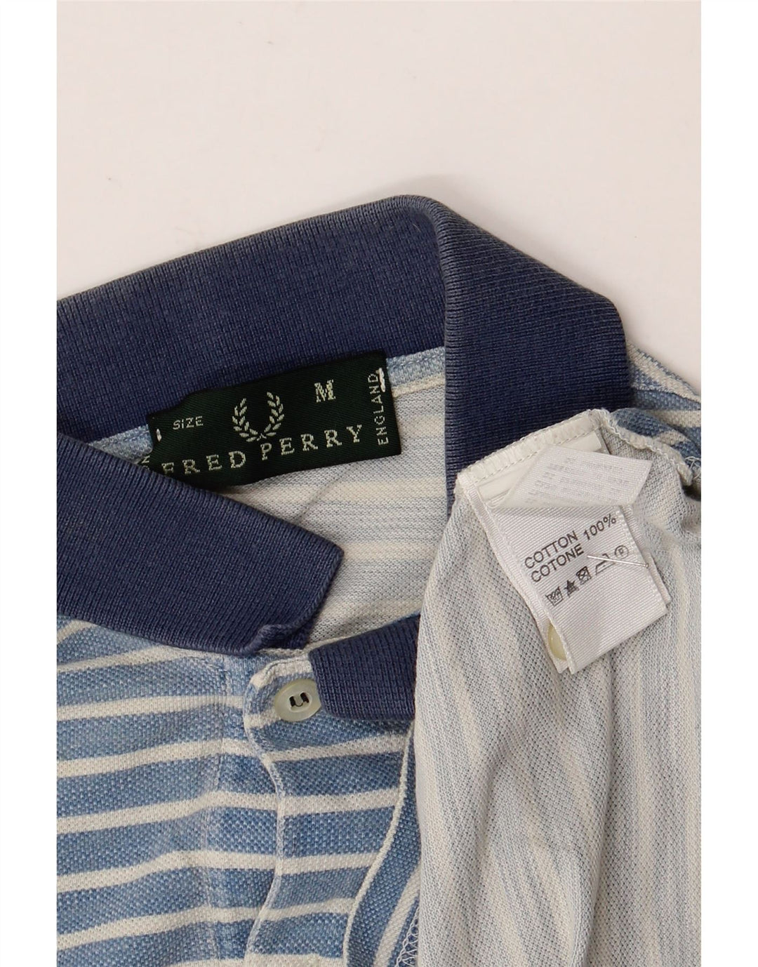 Fred Perry Herre poloshirt Medium blå stribet bomuld