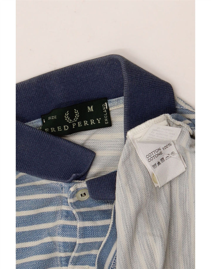 Fred Perry Herre poloshirt Medium blå stribet bomuld