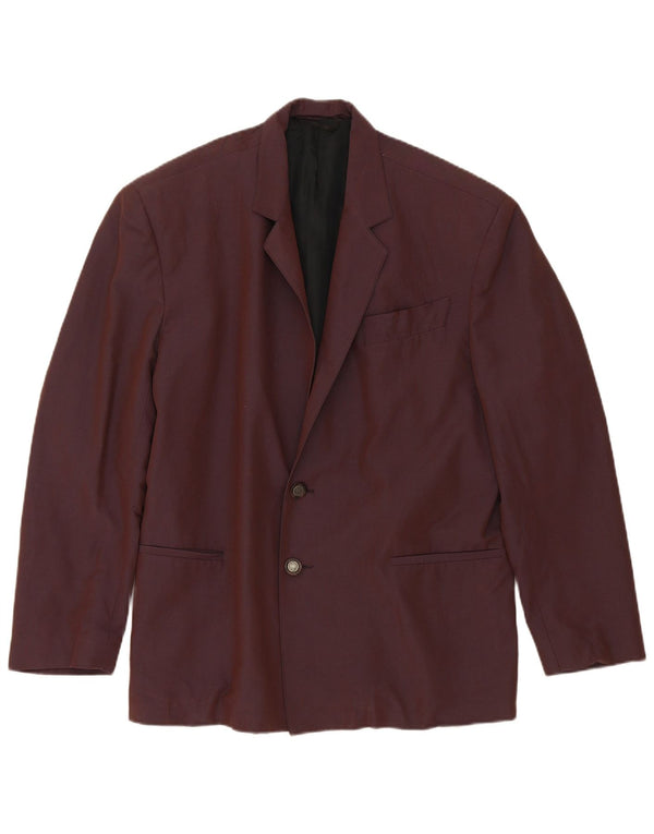 Vintage herre 2-knaps blazerjakke IT 48 Medium Burgundy