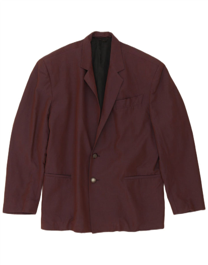 Vintage herre 2-knaps blazerjakke IT 48 Medium Burgundy