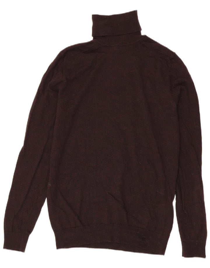 Reiss Herre rullehals sweater Medium Bourgogne uld