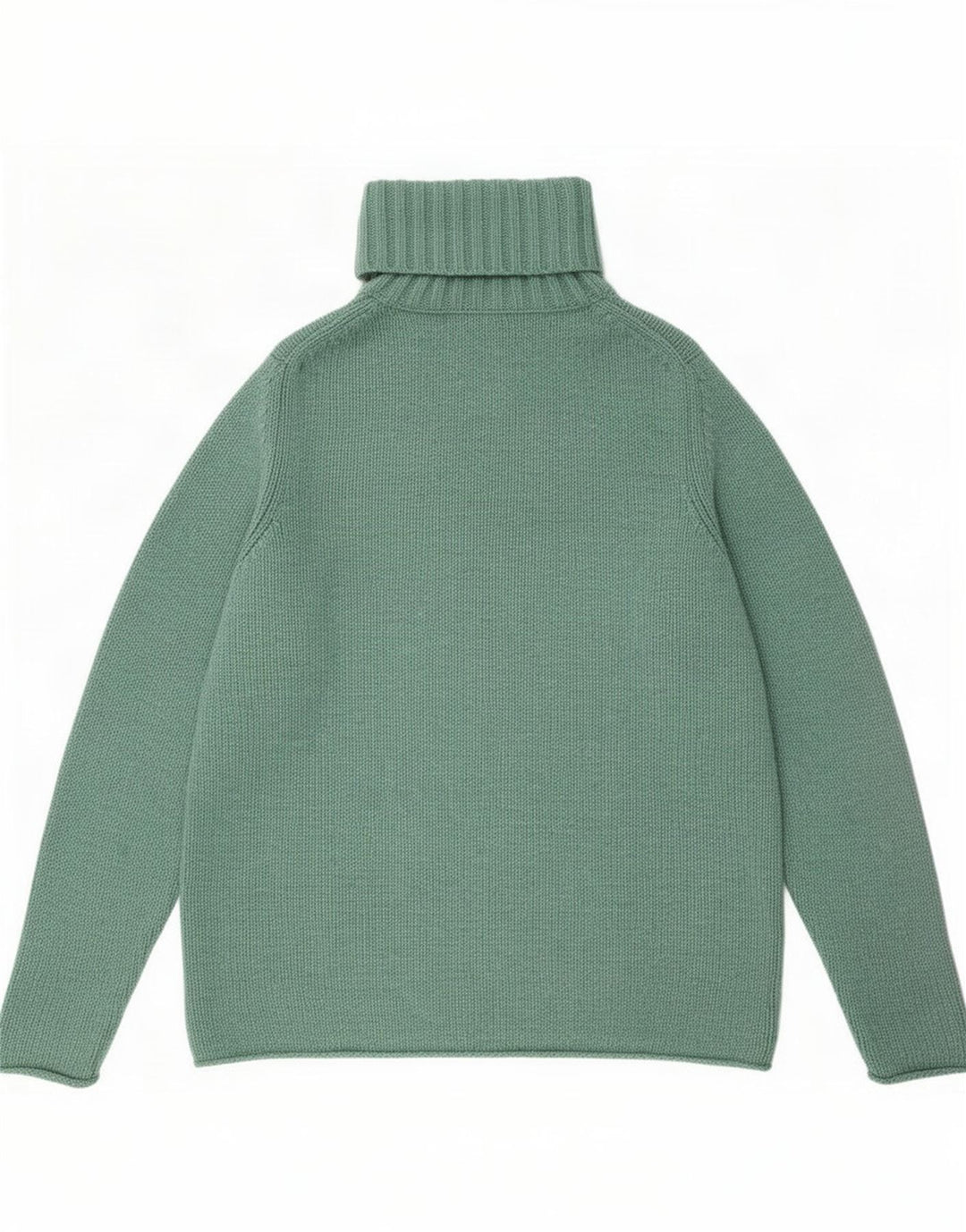 Boden Dame Roll Neck Jumper Sweater UK 14 Large Green Wool