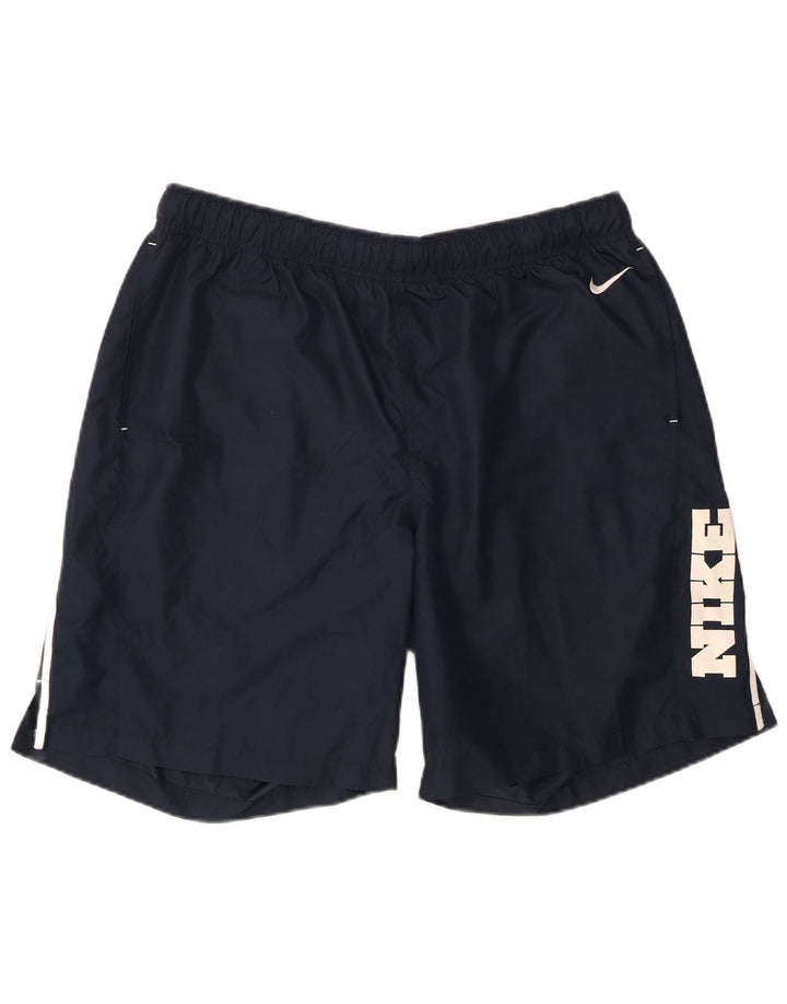 Nike grafiske sportsshorts til mænd XL marineblå polyester