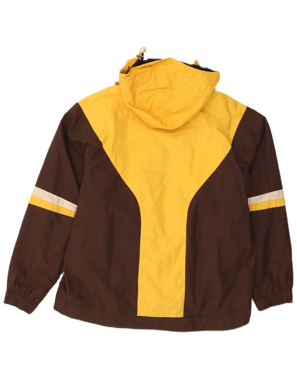 Billabong Herre Hooded Windbreaker Jacket UK 40 Large Brown Colourblock