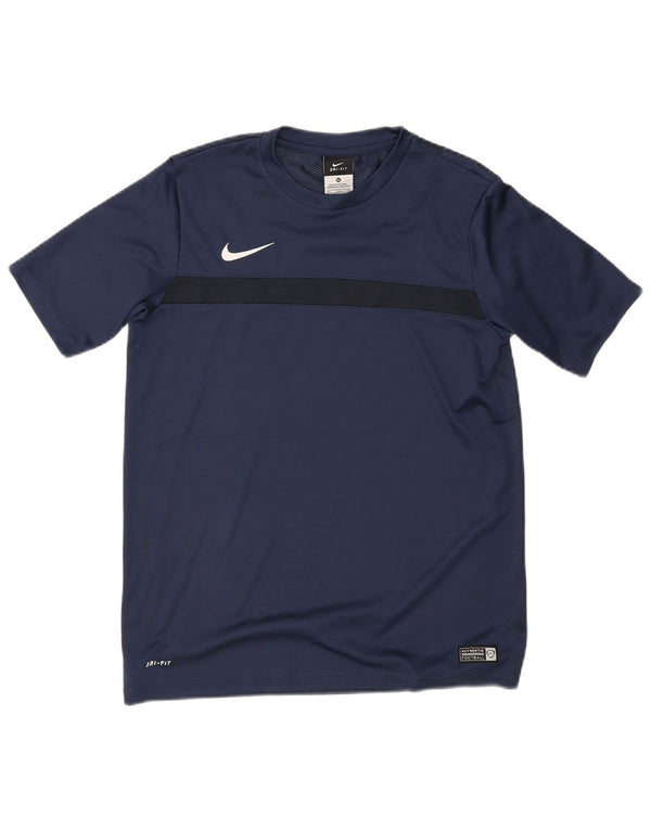 Nike drenge Dri Fit T-shirt top 13-14 år XL marineblå farveblok