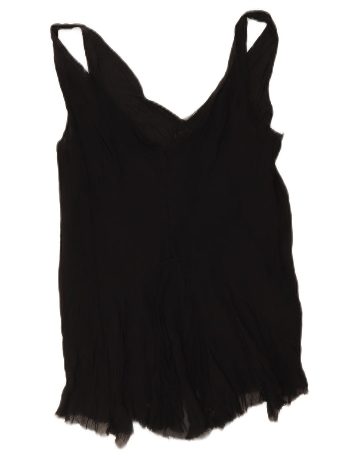 Penny Black Womens Crop Vest Top UK 10 Small Black Silk