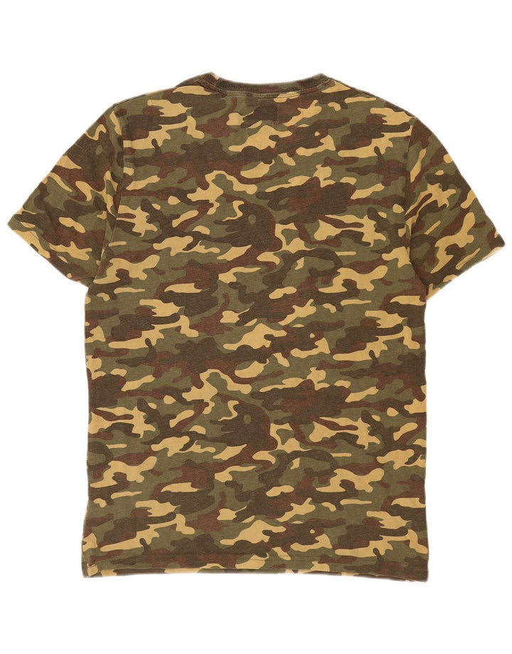 Superdry Grafisk T-shirt til mænd, mellemgrøn Camouflage Bomuld