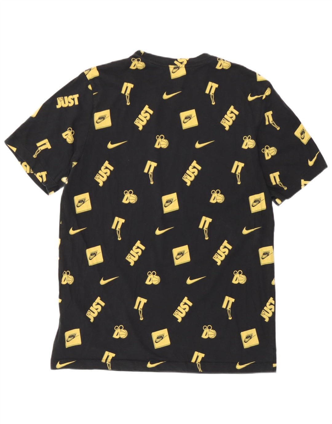 Nike Grafisk T-shirt top mellem sort geometrisk bomuld til mænd
