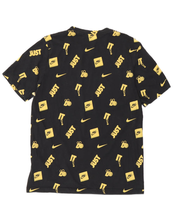 Nike Grafisk T-shirt top mellem sort geometrisk bomuld til mænd