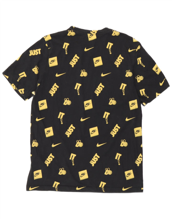 Nike Grafisk T-shirt top mellem sort geometrisk bomuld til mænd