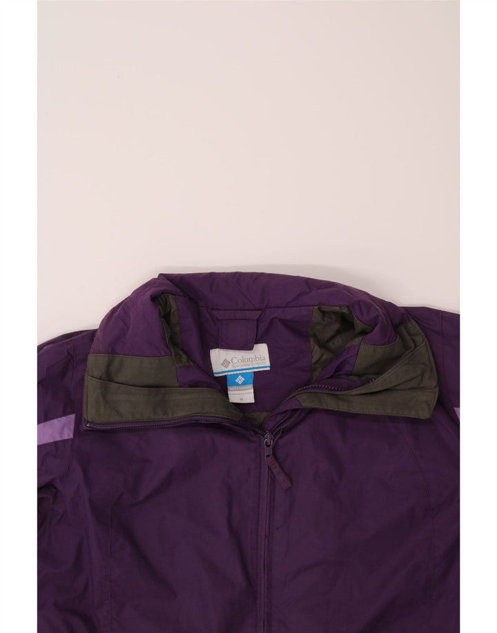 COLUMBIA Womens Interchange Raincoat UK 14 Medium Purple Nylon Vintage Columbia and Second-Hand Columbia from Messina Hembry 