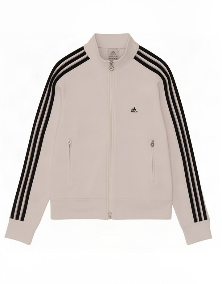 Adidas træningsdragt topjakke til kvinder UK 10 Small White Polyester