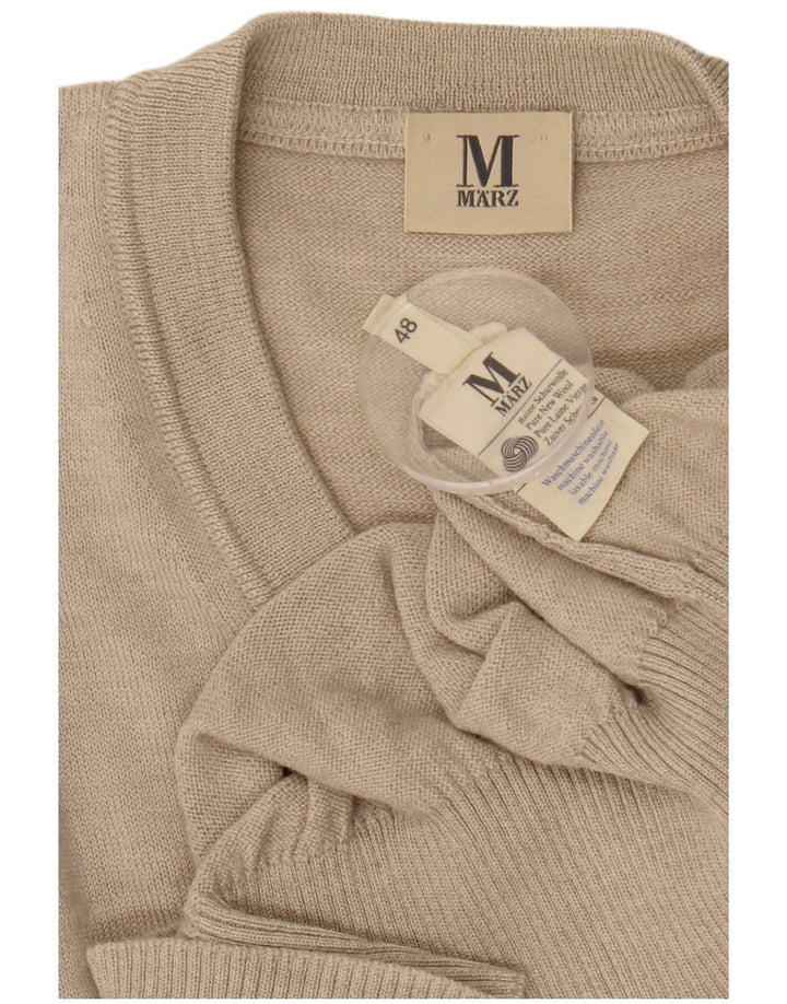 Marz Herre V-hals sweater IT 48 Medium Beige Uld