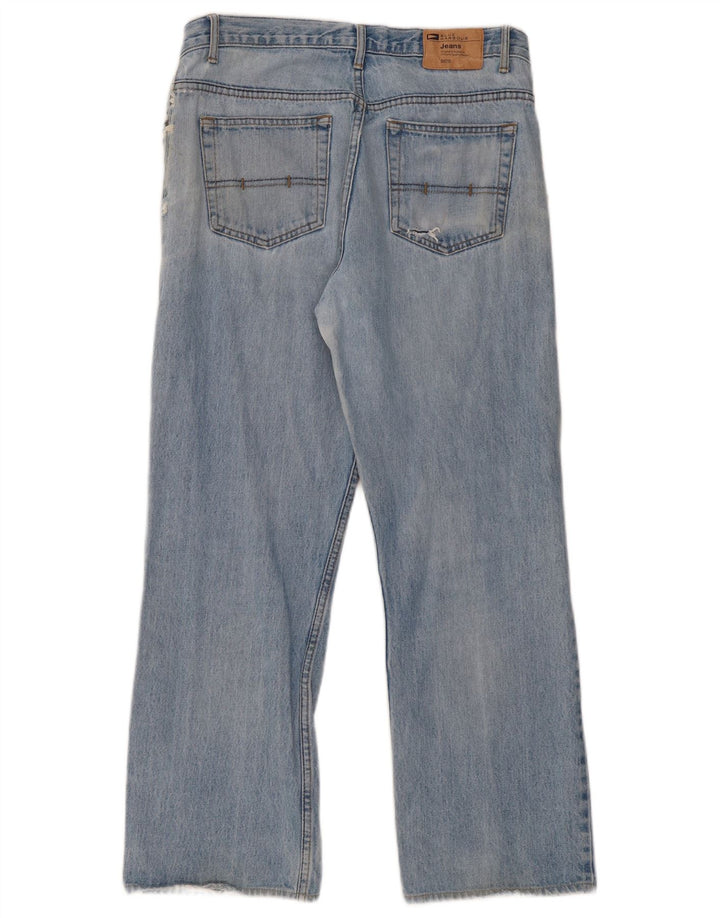 Marks & Spencer Herre Blue Harbor Bootcut Jeans W34 L31 Blue Cotton