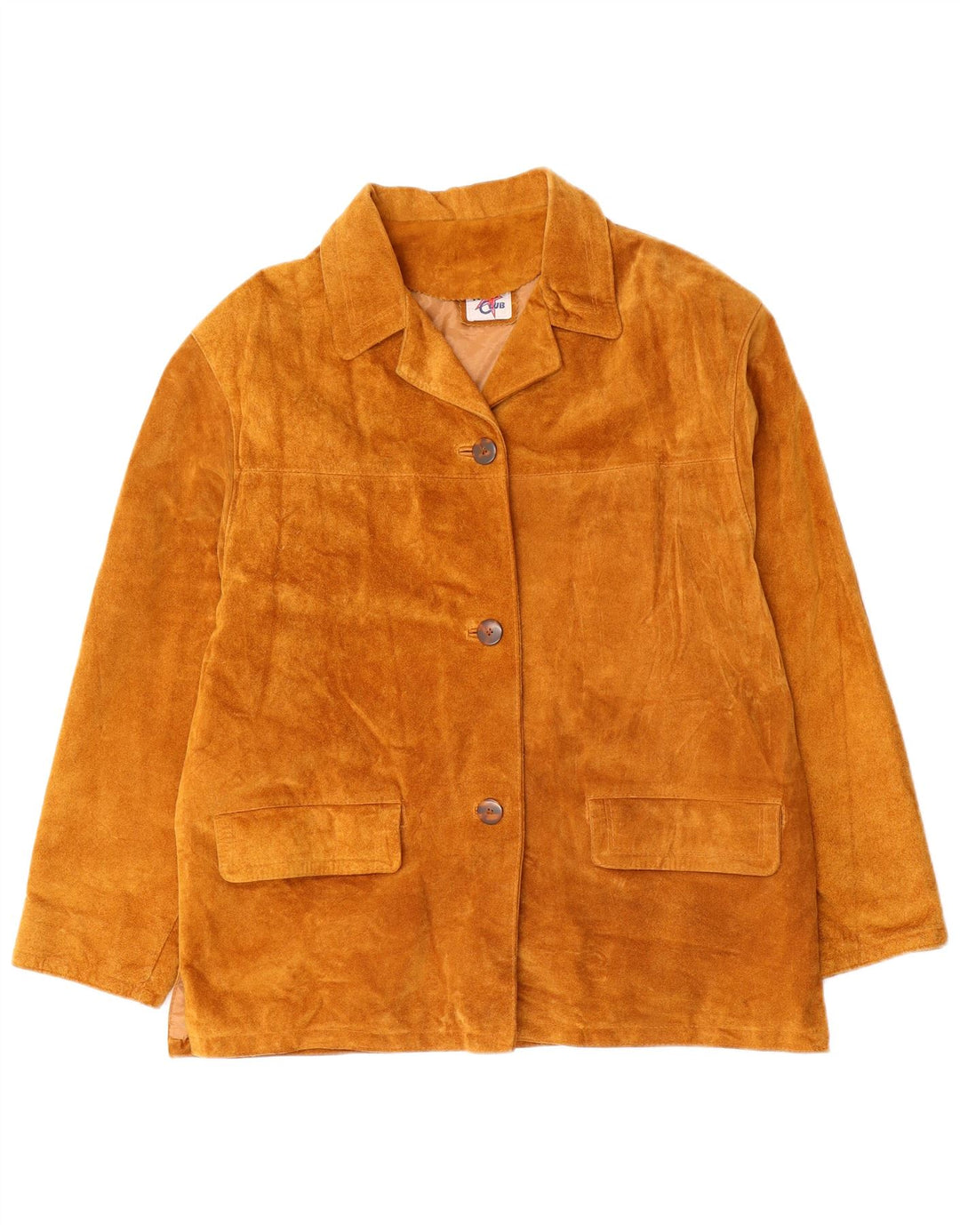 Vintage dame ruskindsjakke UK 16 Stor brun læder retro