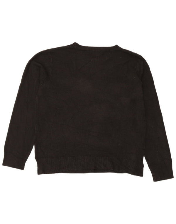 Marks & Spencer Dame sweater med rund hals DK 14 Medium Sort Akryl
